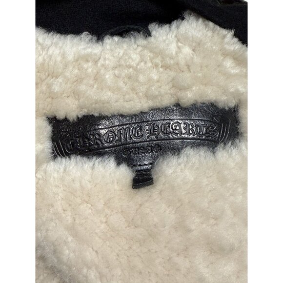 Chrome Hearts Black Bomber Jacket With Shearling Lining & Cross Details M - Picture 4 of 16